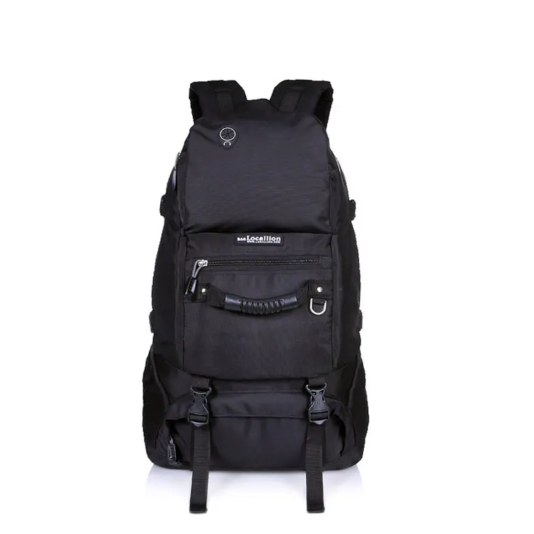Военный рюкзак с двойным открыванием, камуфляжный рюкзак для путешествий, походная сумка, уличный водонепроницаемый рюкзак с высокой вместительностью - Цвет: Black