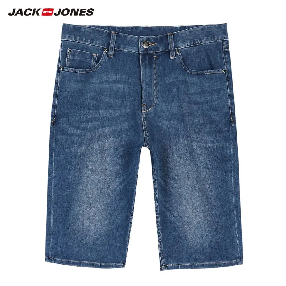 Джинсовые шорты Jack & Jones мужские до колена базовые штаны из хлопка свободного кроя