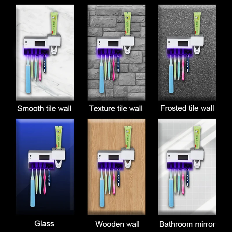 ONEUP УФ держатель для зубных щеток стерилизатор Солнечная энергия зарядка Автоматический Дозатор для зубной пасты соковыжималки Домашний набор аксессуаров для ванной комнаты