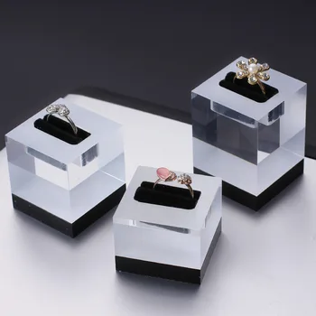 

Jewelry rack transparent acrylic jewelry rack ring display shelf ring holder ring bracket square ring set