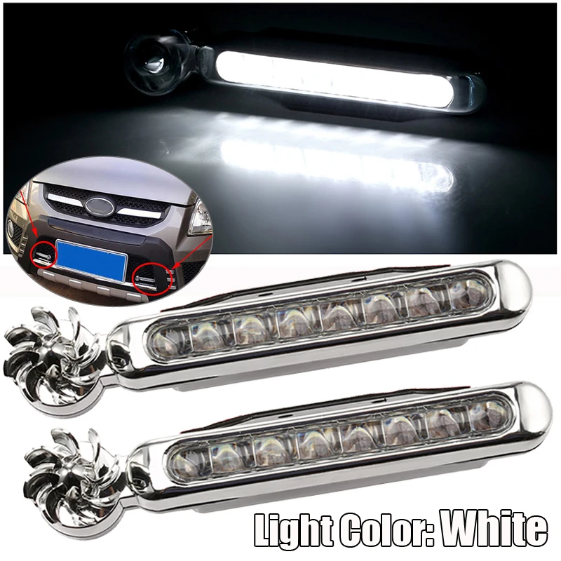Wind Energy Power Powered Daytime Running Light Truck Car 2pcs | Автомобили и - Цена: 
