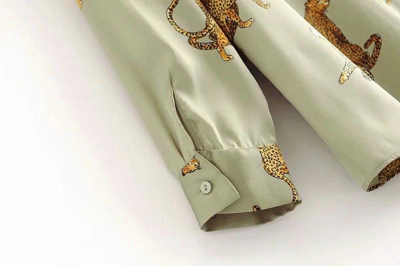 Осенняя леопардовая Стильная женская рубашка с отложным воротником офисная модная женская блузка с длинным рукавом размера плюс женские Топы Blusa Feminina