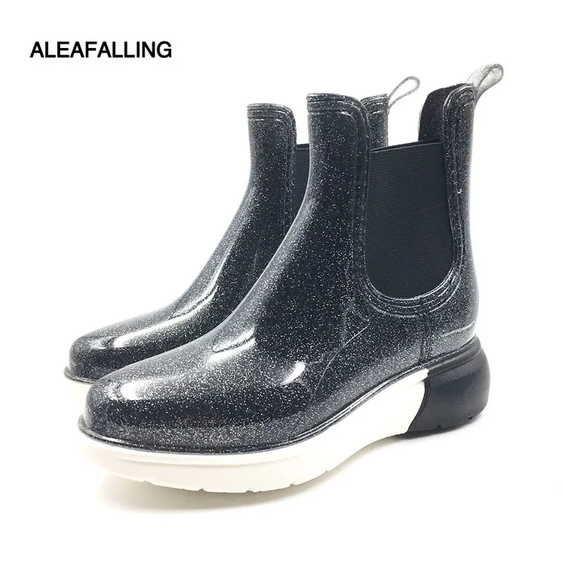 Женские ботинки для дождливой погоды Aleafalling уличные очаровательные без застежки