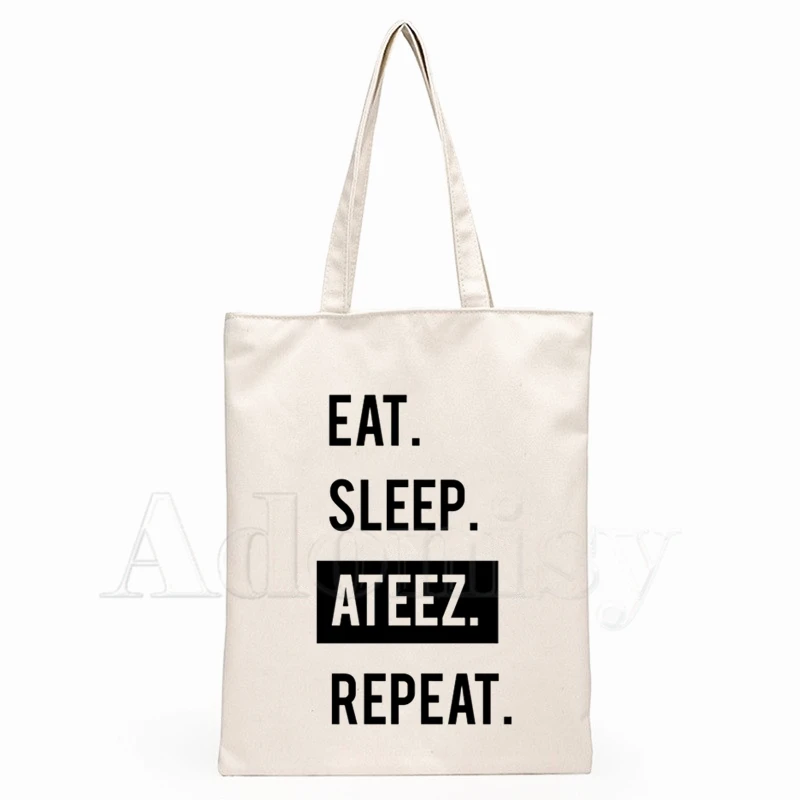 Ateez New Female Handbags Hot Selling Fashion Handbag Canvas Bag Tote Ladies Casual Shoulder Bag Reusable Shopping Bags