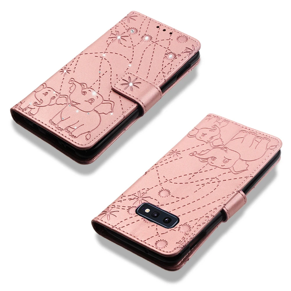 Роскошный чехол со стразами из искусственной кожи с откидной крышкой для samsung Galaxy M10 20 J6 плюс A70 A7 A6 8S S8 9 S10E J4 7 8 A9S Note9 чехол