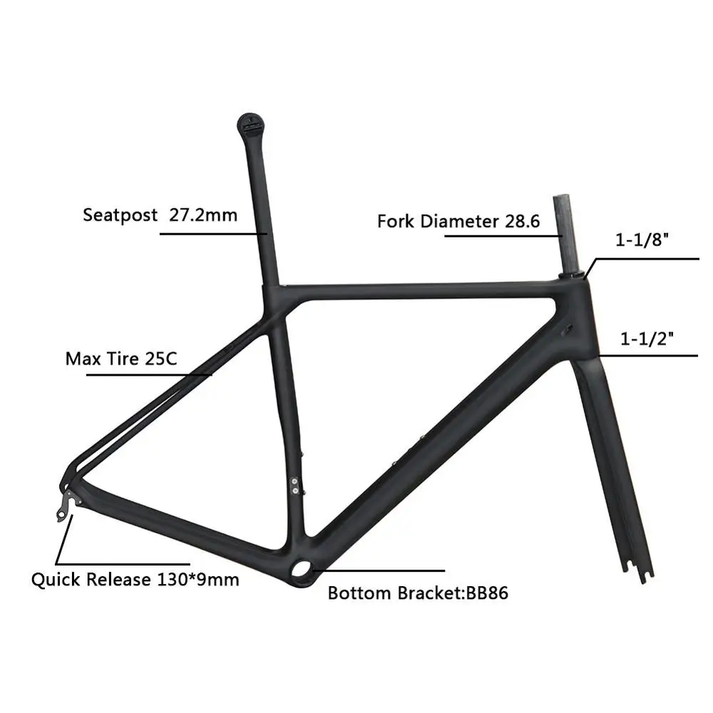 US $399.00 Spcycle Carbon Road Bike Frame Bb86 Racing Bicycle Frame 2021 New Ultralight Road Bicycle Frameset With Headset Bb86