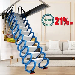 Escada retrátil para uso doméstico, escada dobrável montagem na parede, personalizado, montado na parte superior/lateral, manta telescópica