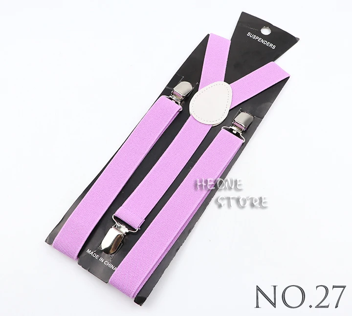 Hot Deals Solid Color Elastic Leather Suspenders Men Women Classic Adjustable Straps For Shirt Pants Skirts Wedding Accessories