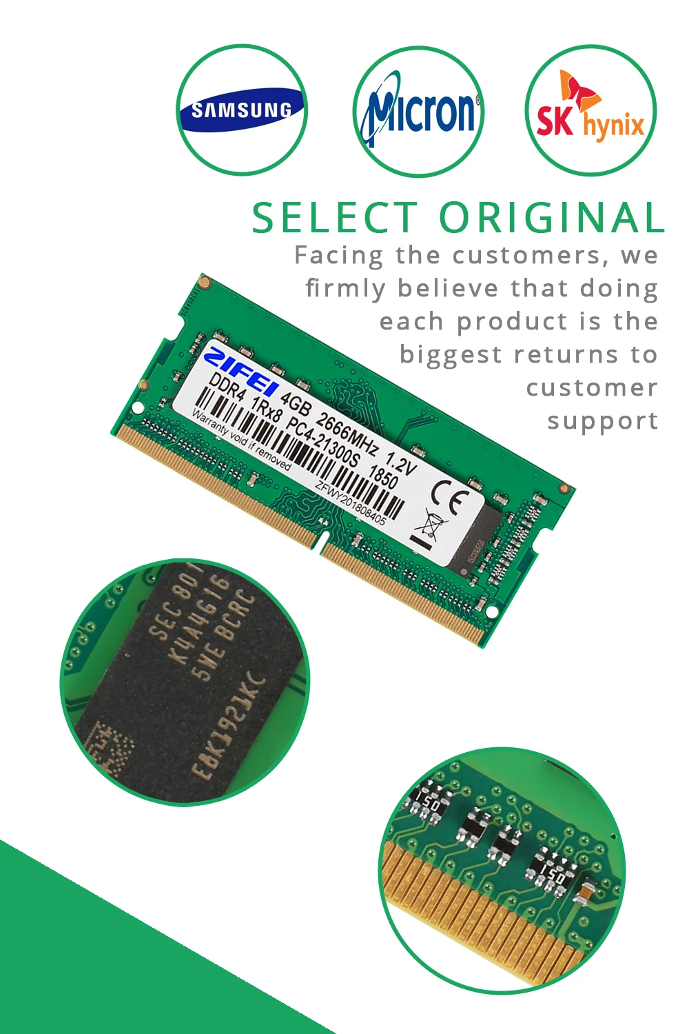 4 ГБ DDR4 Оперативная память 2666/2400/2133 МГц 260PIN 1,2 V 1R* 8 SODIMM памяти для ноутбука