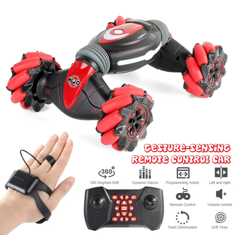 

Remote Control Stunt Car Gesture Induction Twisting Off-Road Vehicle Light Music Drift Dancing Side Driving RC Toy Gift for Kids