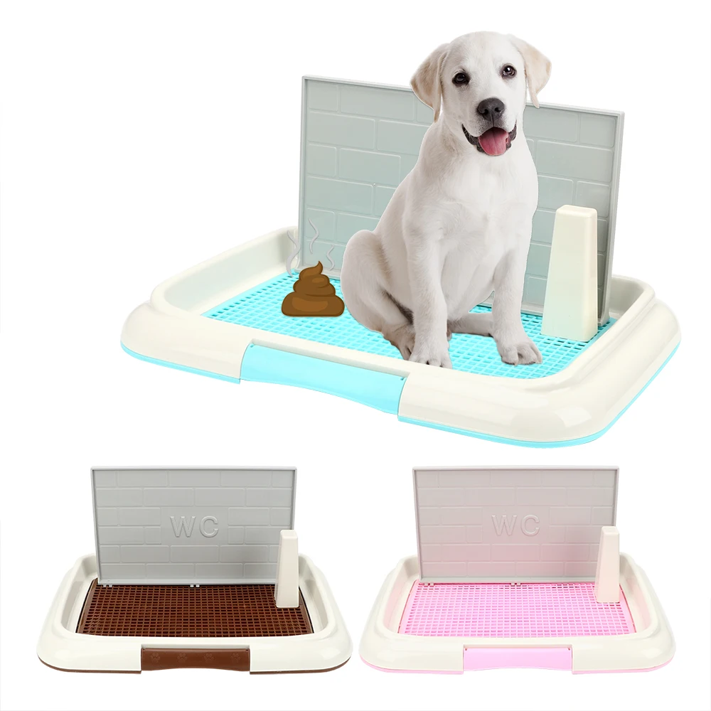 Bandeja de entrenamiento urinario para perros, almohadilla para orina portátil para entrenamiento de mascotas, inodoro con Pilar, orinal de entrenamiento