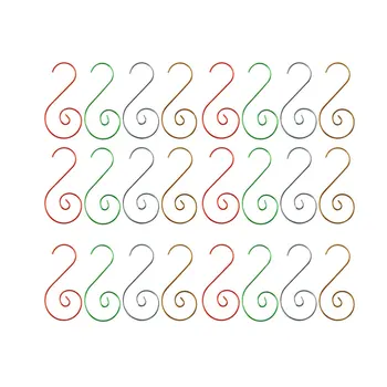 

160pcs Small S Shape Hook Christmas Durable Colored Pothook Hooks Supplies for Home Party