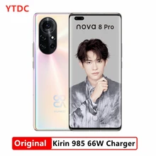 Original HuaWei Nova 8 Pro 5G SmartPhone 66W Super Charger 6.72'' OLED 120Hz Screen 64MP Rear Camera 4000mAh Battery Cell Phone