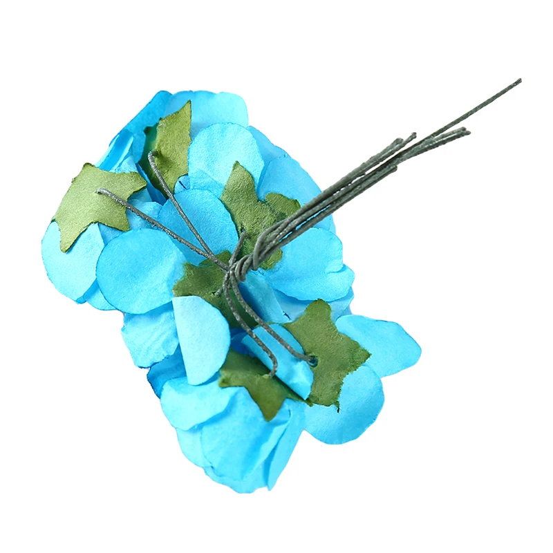 2 Cm Diam Small Paper Rose Artificial Flower Wedding Festive Decoration Handmade Clothing Shoe Box Accessories