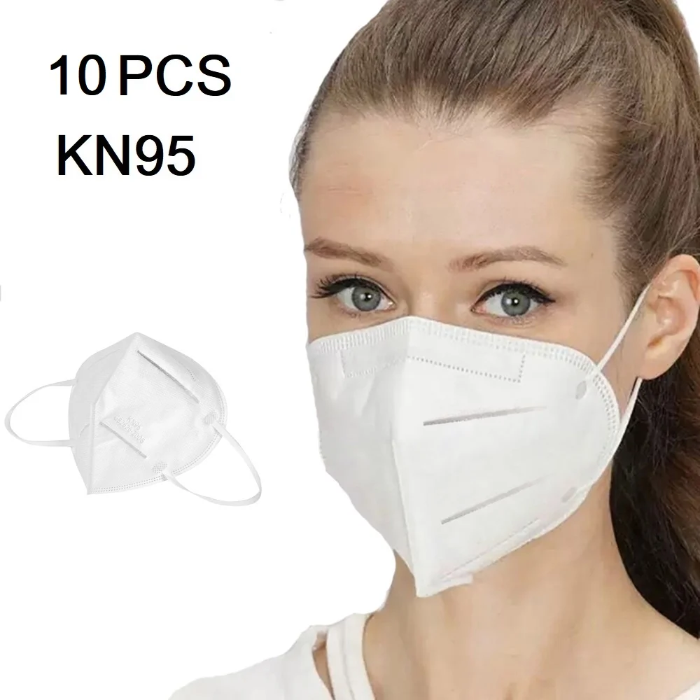 

10pcs KN95 PM2.5 Dustproof Mouth Mask Activated Carbon Filter Paper Windproof Face masks Anti Haze Mouth Mask Anti Dust Mask