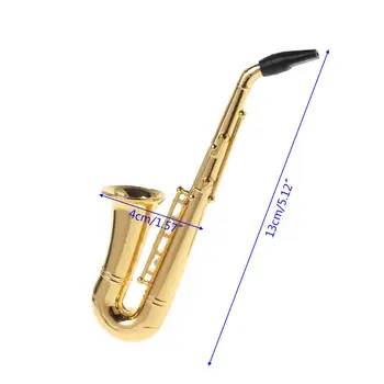 

Baby Photography Props Instrument Saxophone Metal Golden High Simulated Newborn Photo Shot DIY Background Toys Supplies QX2D