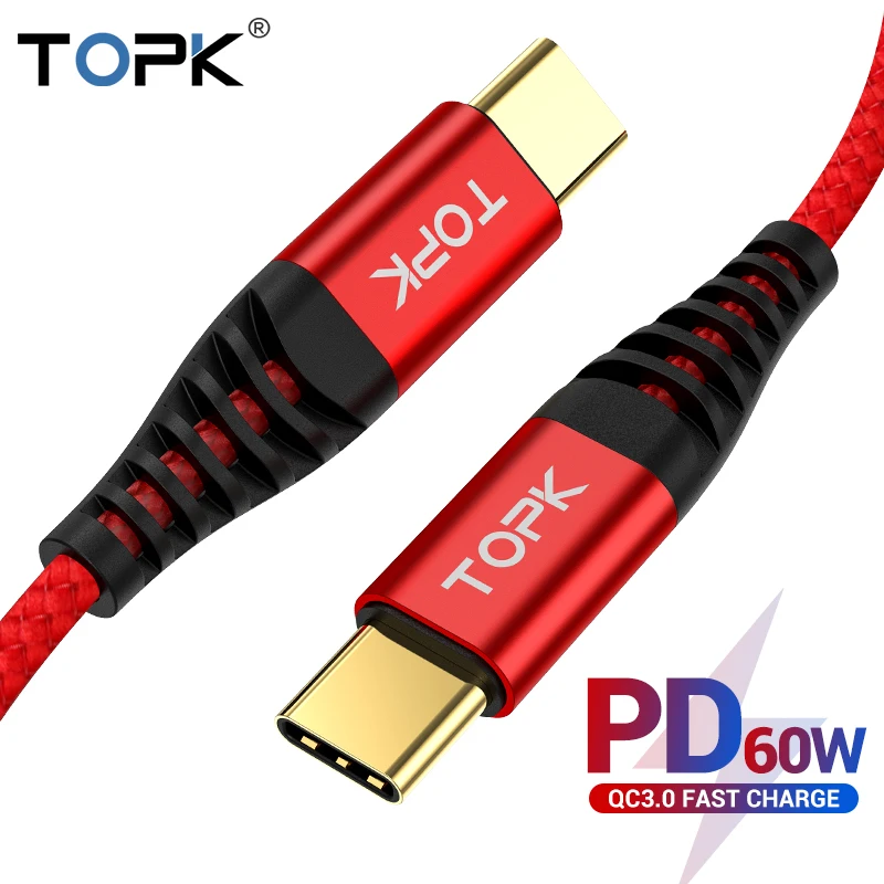 

Teamyo 2M 60W USB Type C Cable to USB C Cable for Samsung S10 Huawei Xiaomi Oneplus PD QC3.0 Fast Charge Data Cable Type-C Cable