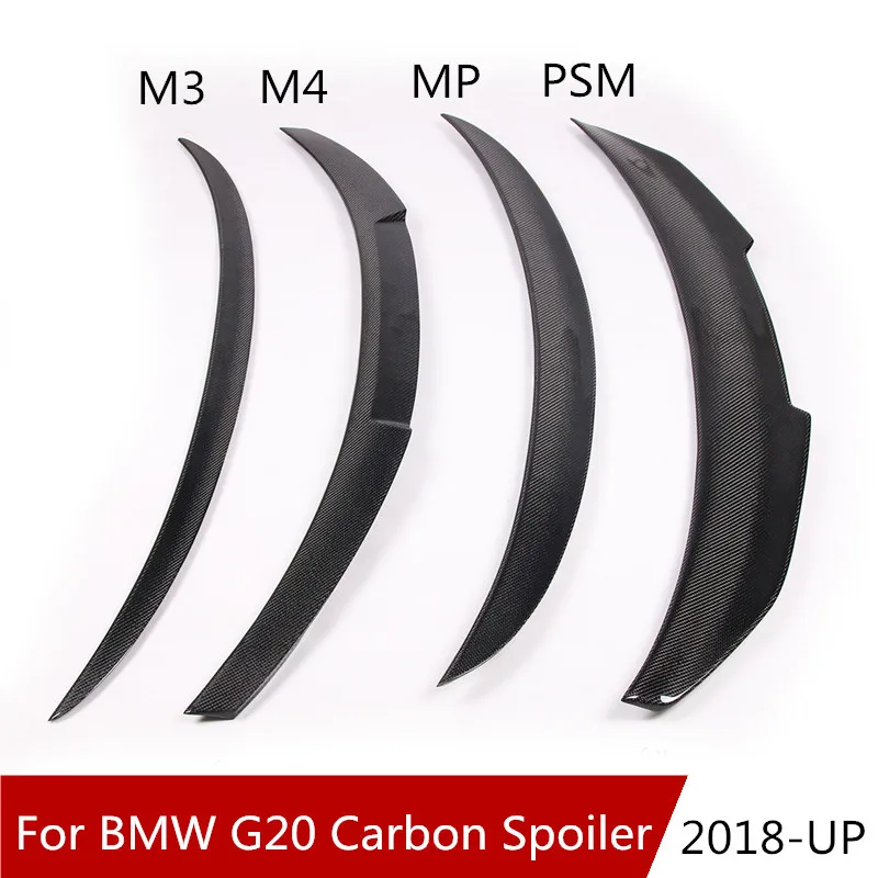 

Real Carbon fiber Spoiler For G20 320i Rear Trunk spoiler 2018-UP For 3 Serise Glossy black Car Wing spoiler
