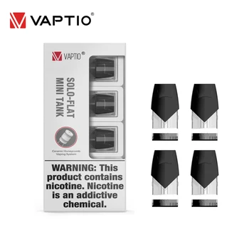 

Replaceable Pods Vaptio SOLO Flat MINI/C-Flat Mini KIT vape cartridges tanks 4Pcs/Pack vape pen 1.0ml/1.3ml 1.5ohm Coils head