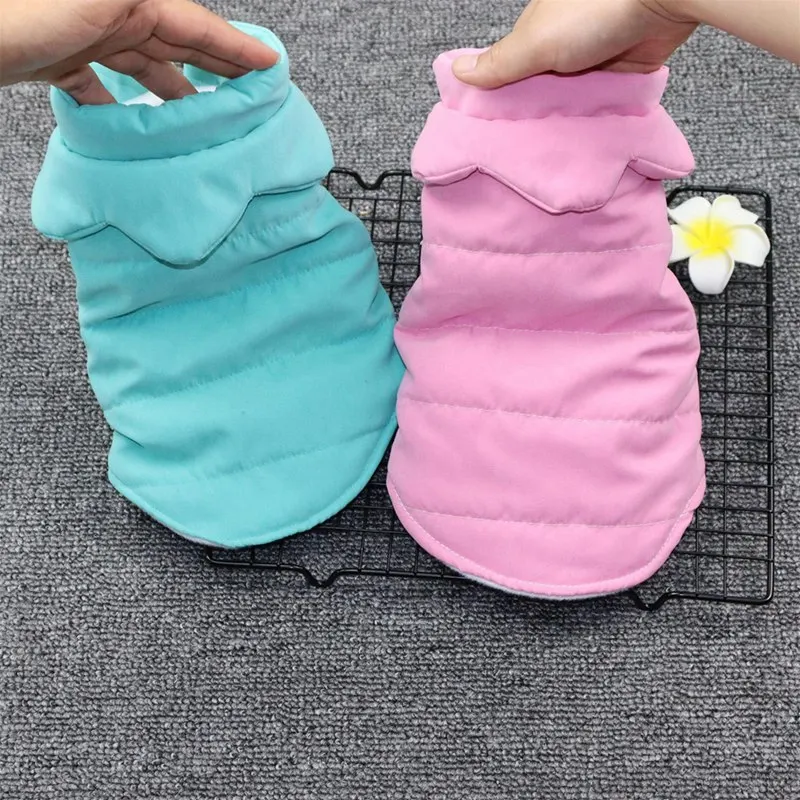 Зимняя куртка для собаки, флисовая подкладка, теплая одежда для собак, куртка для щенка, зимний жилет для холодной погоды, ветрозащитная куртка для маленьких собак