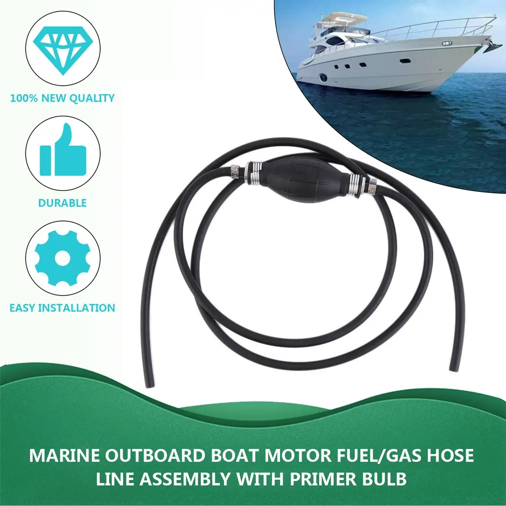 Universal 6mm Marine Outboard Boat Motor Fuel Gas Hose Line Assembly with Rubber Primer Bulb High Quality Wholesale