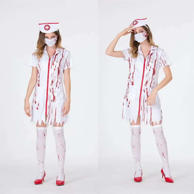

New Style New Style Photo Shoot Export Halloween Clothing Ghost Nurses Blood Vampire Bride Uniform