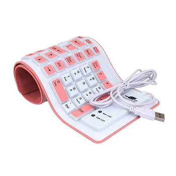 

Foldable Silicone Keyboard USB Wired Flexible Soft Waterproof Keyboard Home Office New Arrival