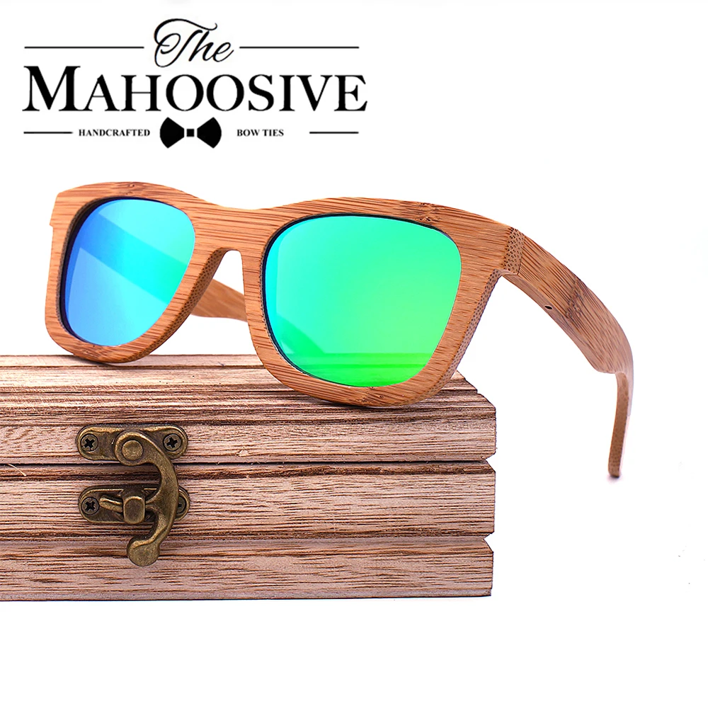 Gafas sol de madera de bambú Natural para lentes polarizadas hechas a mano con revestimiento de - AliExpress Accesorios para la ropa