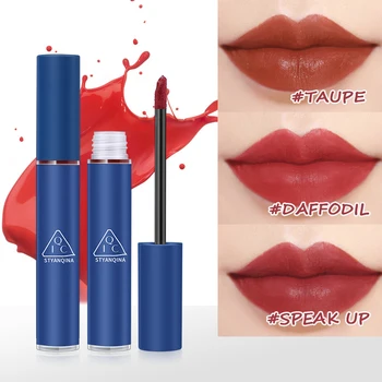 

3 Colors Velvet Lip Gloss Waterproof Lasting Lip Tint Non-stick Cup Matte Lipstick Taupe Daffodil Speak Up Lip Gloss Cosmetics