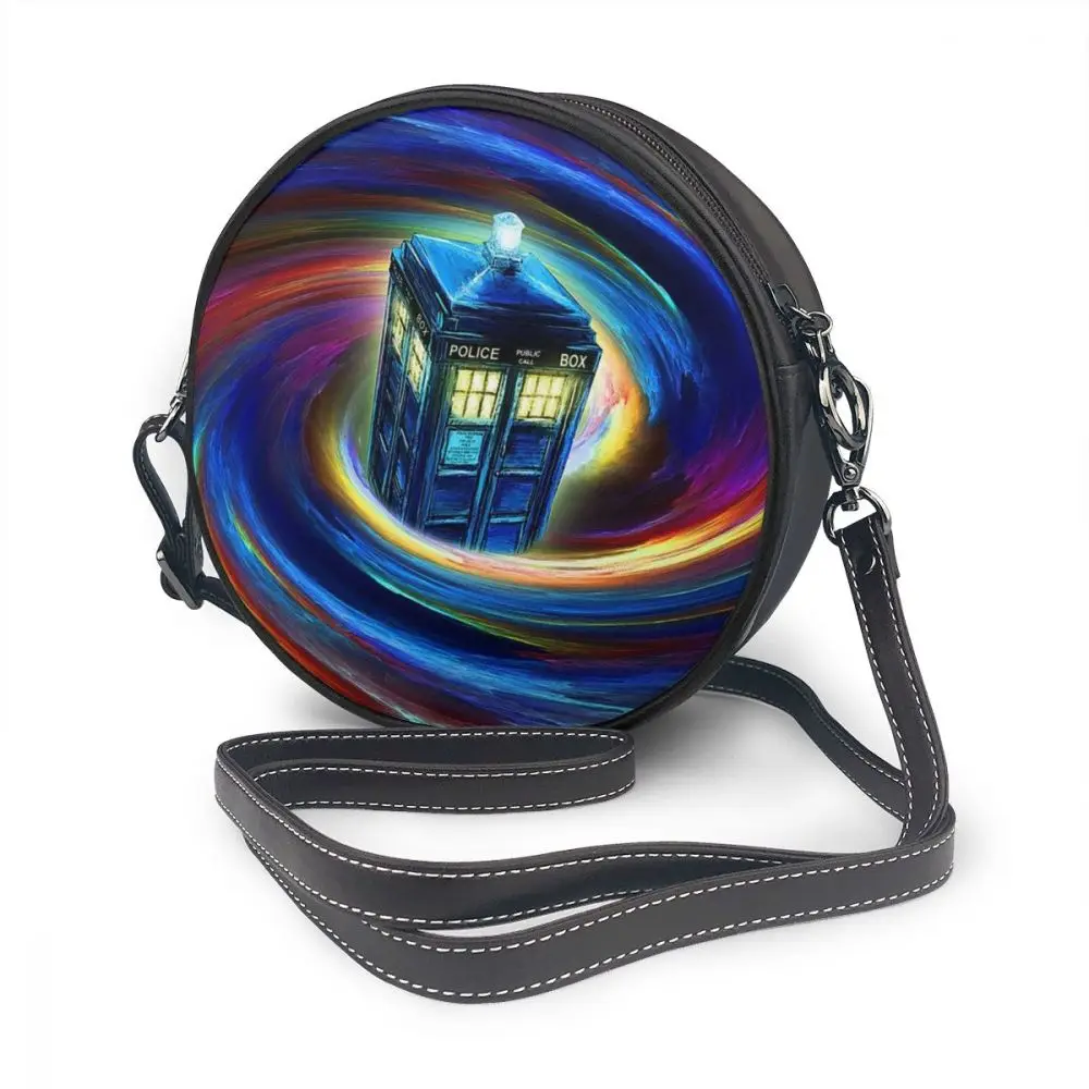 Tardis сумка на плечо Tardis кожаная сумка через плечо многофункциональные Женские сумки тренд путешествия принт тонкий круглый кошелек