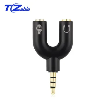 

3.5 mm Jack 1 Male To 2 Female Audio Adapter 3.5mm Converter For Laptop Mobile Phone connect Microphone Headset Mic Y Splitter
