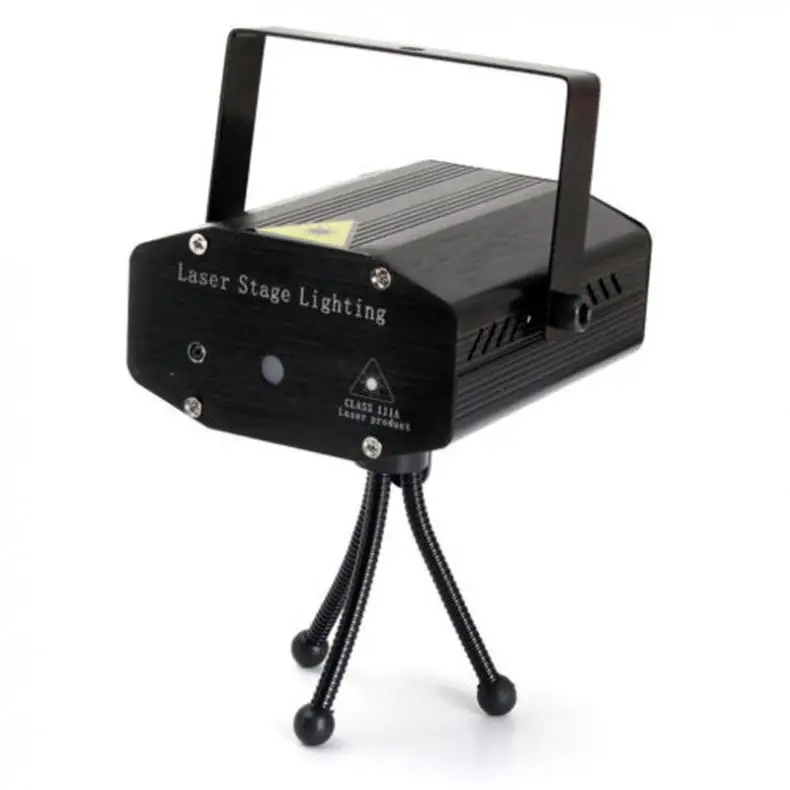 Mini Laser Projector Red Green Light Auto Voice Xmas DJ Disco LED Laser Stage Light Projector with Remote control for Party