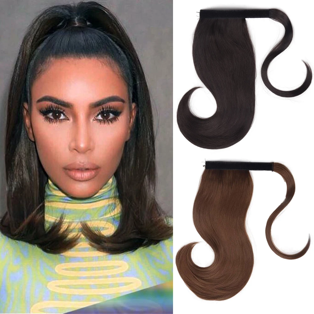 Fake Hair Extensions Synthetic Bounce Ponytail 18Inch