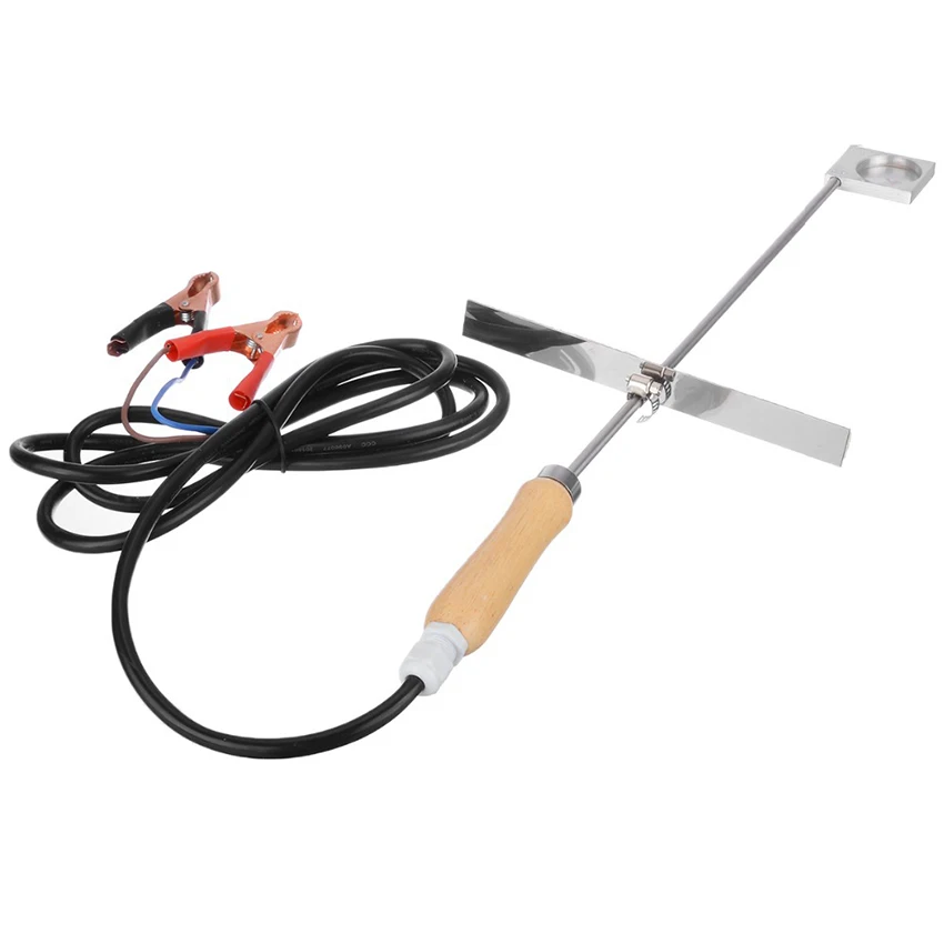  12V Beekeeper Oxalic Acid Vaporizer Evaporator with Wood Handle Bee Mites Treatment Heating Fumigat