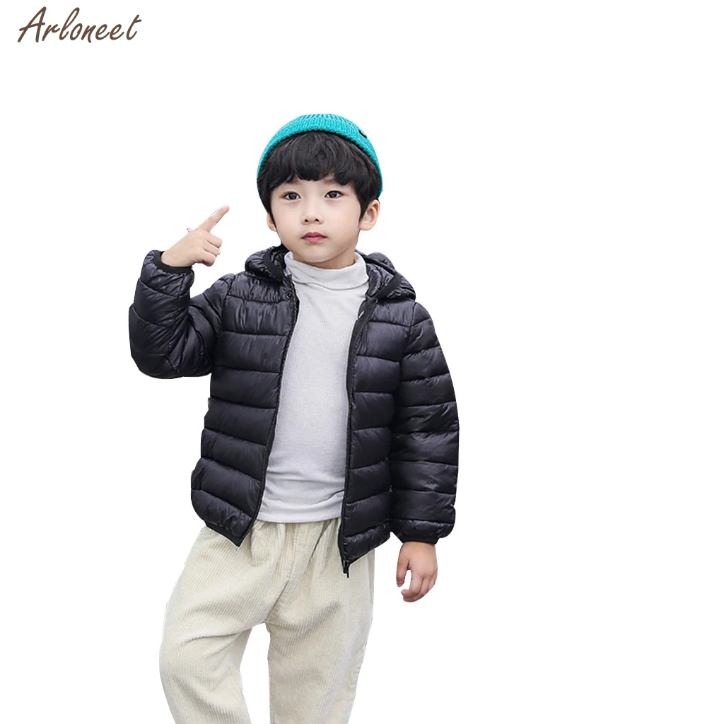 Children Boys Girl Winter Coats Jacket Kids Zip Thick Ears Snow Hooded Outwear Baby Coat Baby Coat jacket NEW Fashion