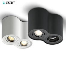 [DBF] с регулируемым углом наклона поверхностного монтажа светодиодный светильник+ сменный GU10 светодиодный ЛАМПА 10 Вт 14 Вт светодиодный потолочный прожектор 3000 K/6000 K 85-265V