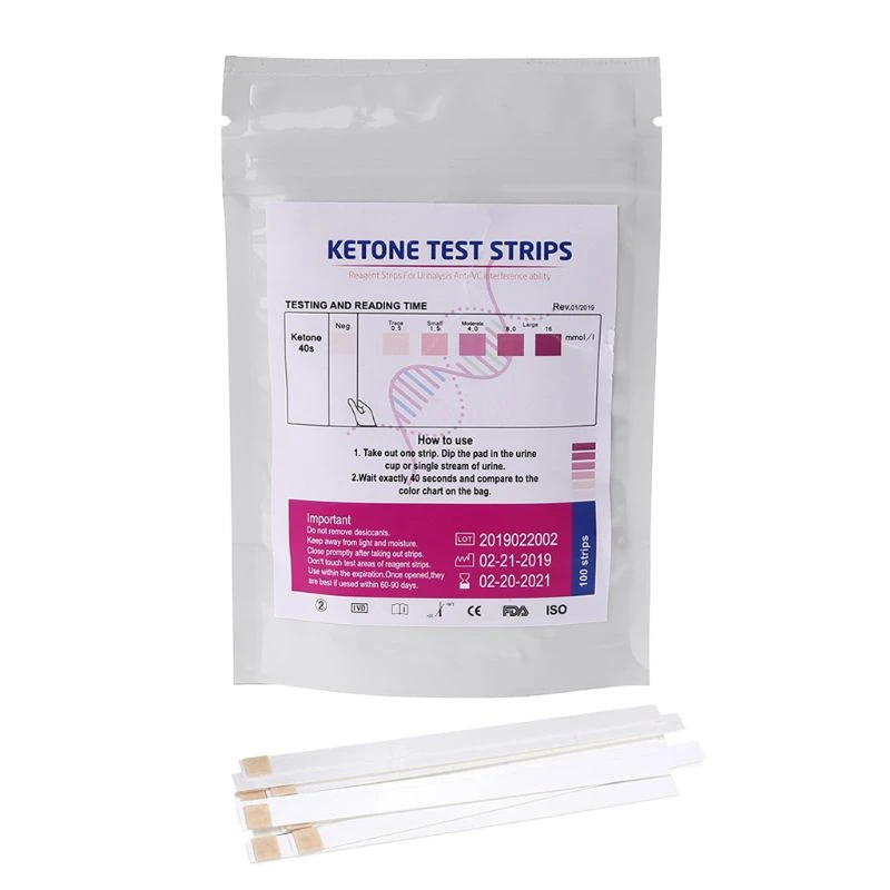 spring force gauge 100pcs/bag URS-1K Test Strips Ketone Reagent Testing Urine Anti-vc Urinalysis Home Ketosis Test Strips Analysis universal indicator paper