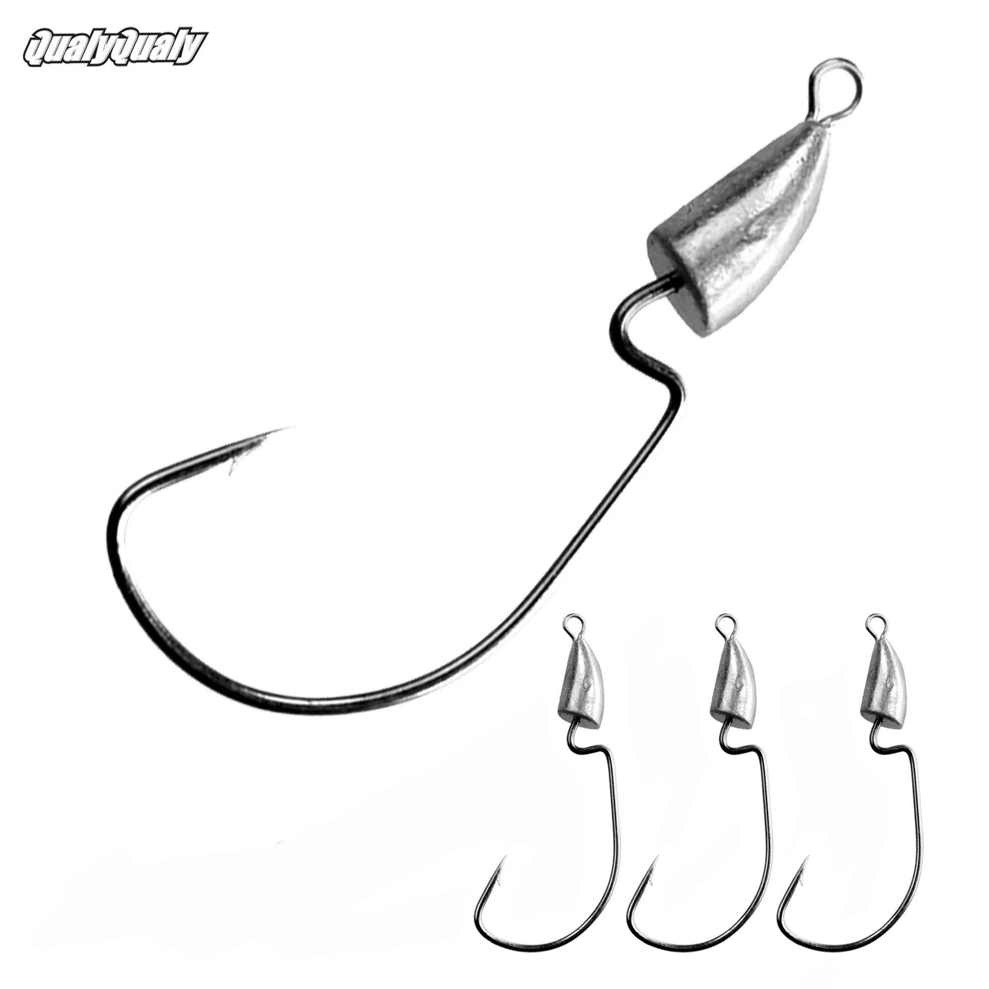 

10pcs 5g 7g 10g 14g Offset Worm Hooks Stainless Steel Bullet Jig Head Fishing Hooks Barbed Weedless Lead Head Fishhook