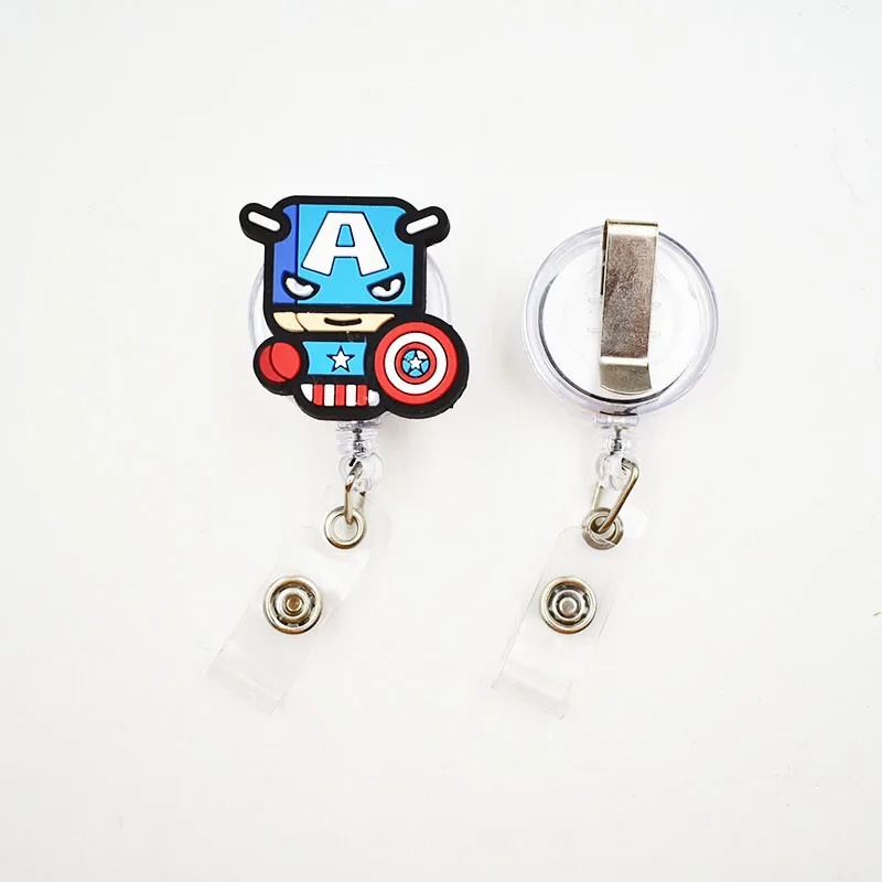 American Captain Eyeglass Badge Holder Name Tag Holder Brooch Superman Eyeglass Holder - Цвет: 4