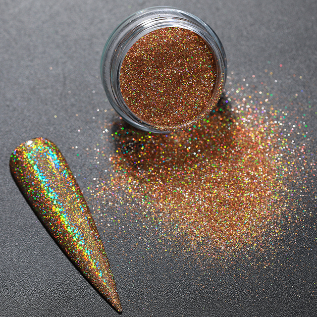 Glitter for Nails iridescent Mirror Nail Powder Polishing Chrome Pigments iridescent Dazzling Dust Nail Art Decorations