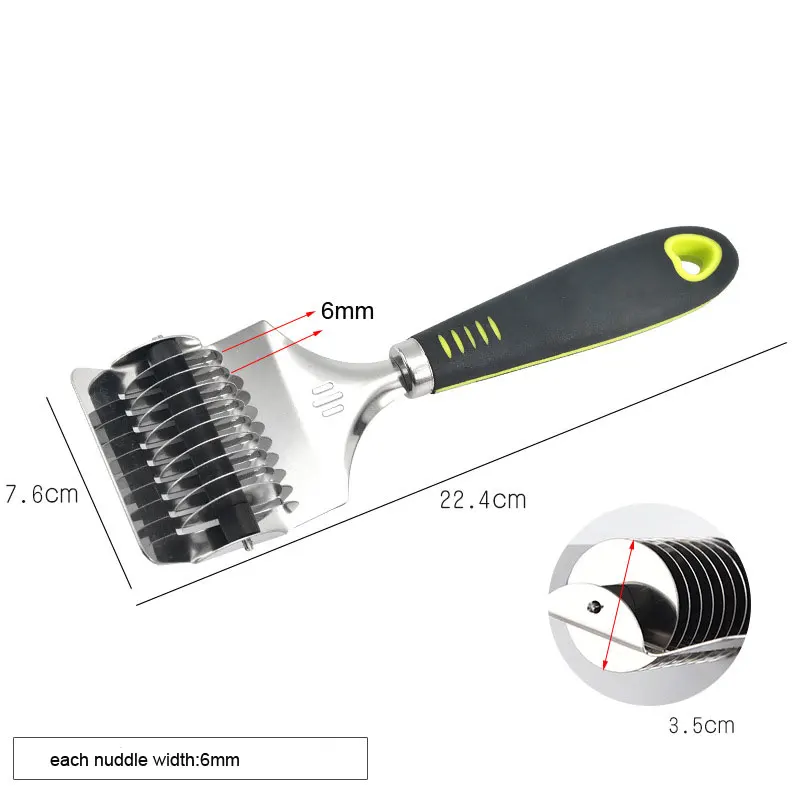 Manual Stainless Steel Noodle Cutter Noodles Maker Knife Pressing Machine Dough Shallot Garlic Roller Cutting for Kitchen Tools