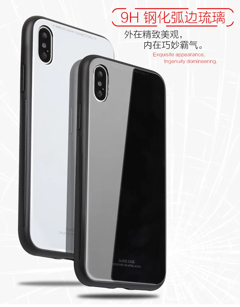 Закаленное стекло чехол для iPhone 7 8 6 6s Plus высококачественная прозрачная Мягкая силиконовая стеклянная крышка для iPhone 11 Pro X XR XS Max чехлы