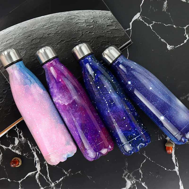500ml Double Wall Vacuum Cup Thermos Insulated Stainless Steel Water Bottle Outdoor Sports Camping Hiking Cycling Thermo Bottle