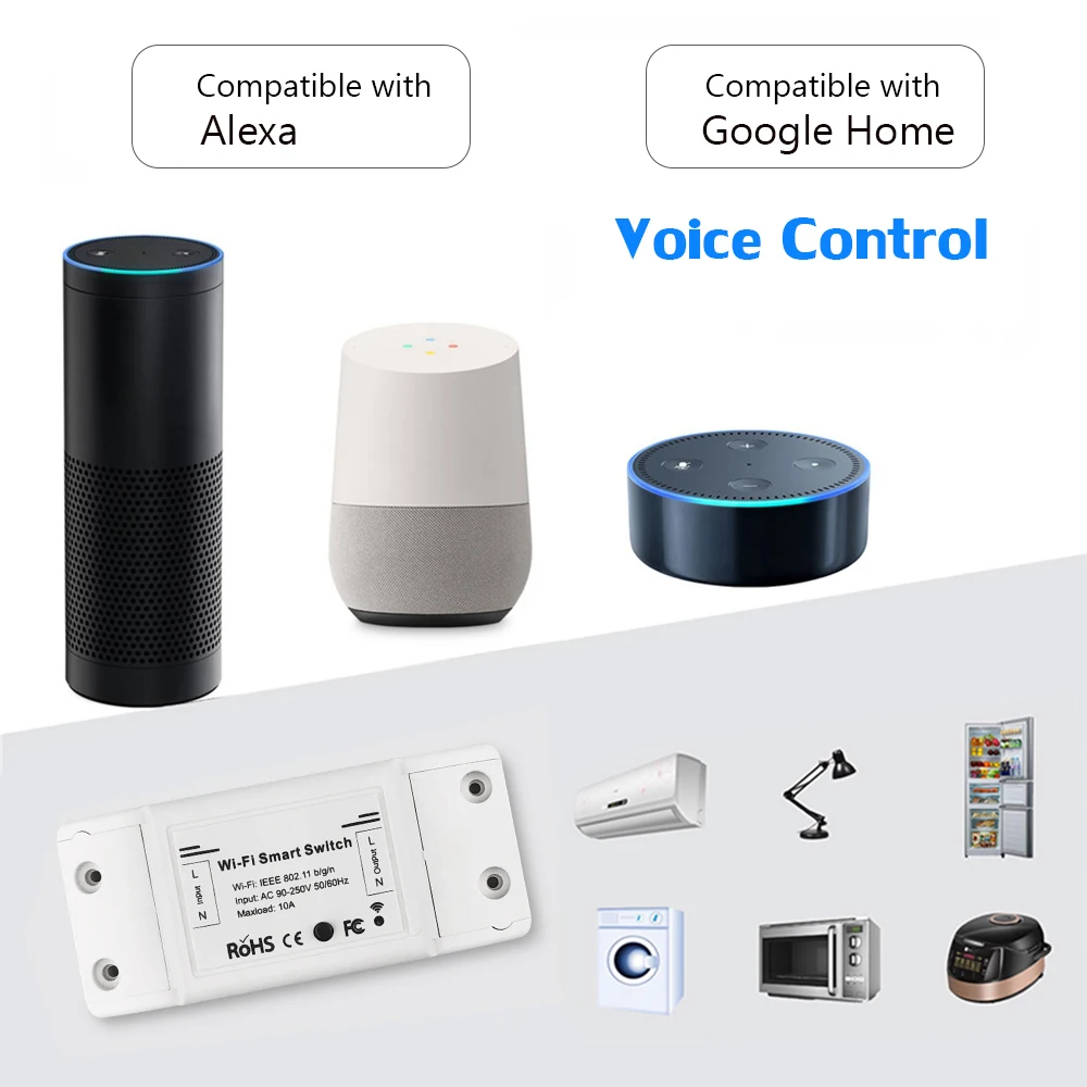 WiFi Пульт дистанционного управления таймер умная розетка совместима с Amazon Alexa/Google Home/APP управление 10A/2200 Вт электрические приборы
