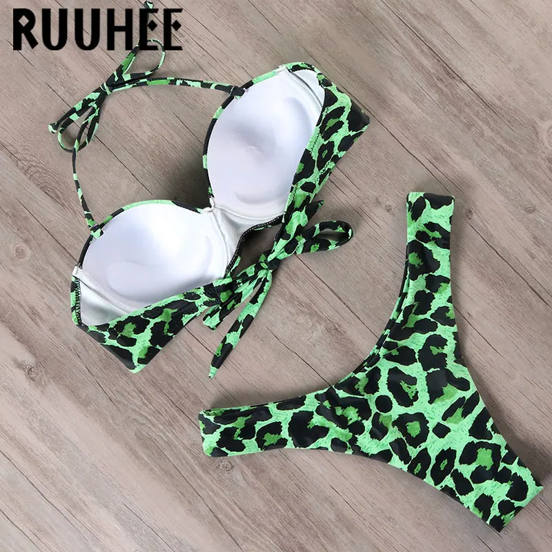 RUUHEE Bikini Swimwear | Women Swimsuit 2020| Leopard Brazilian Bikini Set | Push Up Bathing Suit | Female Summer | Beach Wear Bikini | Swim Suit | Women Swim Suit | Bikini| Sexy Swim Suit | Plus Size Swim Suit | Plus Size Bikini| Swimwear | Bathing Suit | Leopard Bikini | Golden Bikini | Gold Color Swim Suit