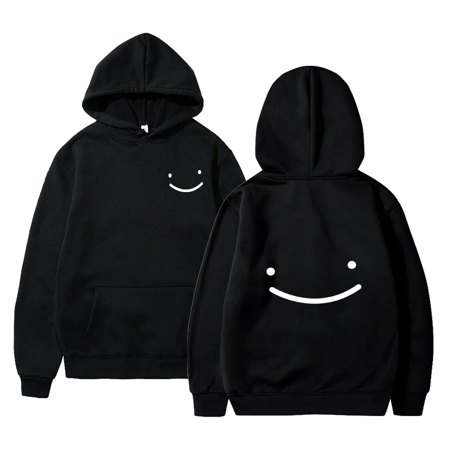 Мужская толстовка с капюшоном Dream Merch пуловер в стиле Харадзюку со смайликом