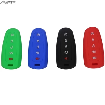 

10pcs Silicone 5 Buttons Smart Remote Car Key Case For Ford C-Max Edge Escape Explorer Flex Focus Lincoln MKS