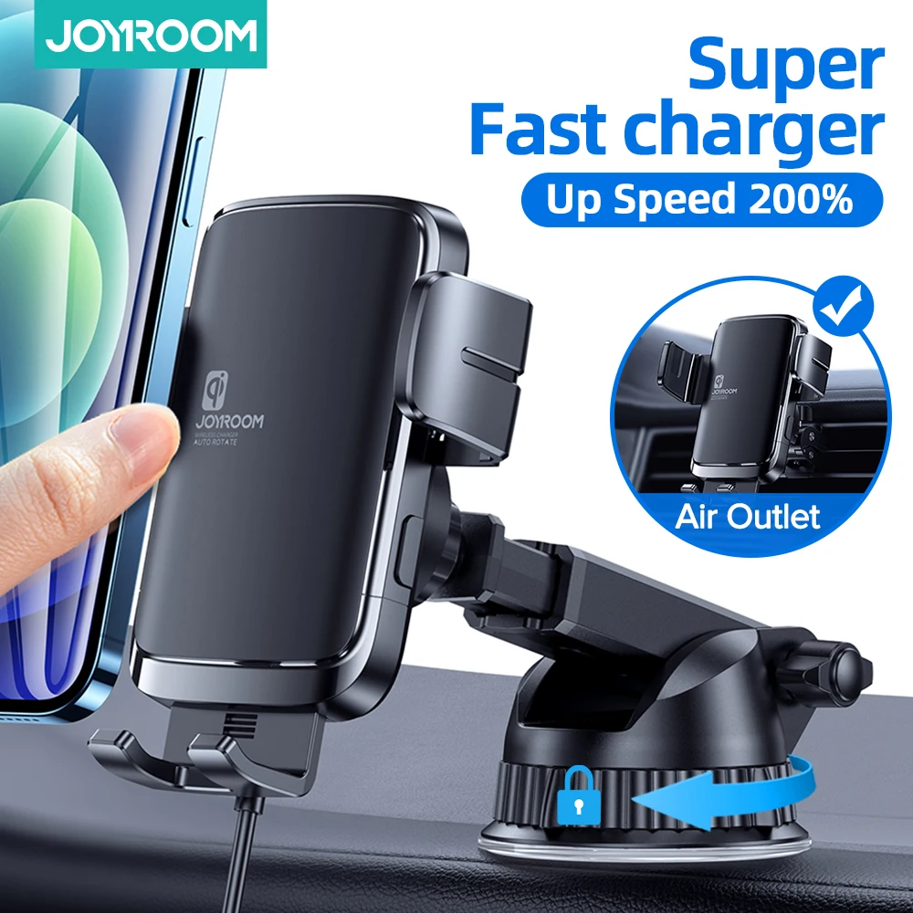 15W Car Phone Holder Wireless Charging Stable Rotatable Air Vent Dashboard Phone Holder Car Charger Support For iPhone Mount