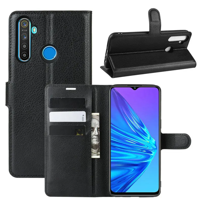 

For Oppo Realme 5 RMX1911 Wallet Phone Case for Oppo Realme 5 Pro RMX1971 Realme 3 Pro Flip Leather Cover Case Etui Coque Fundas
