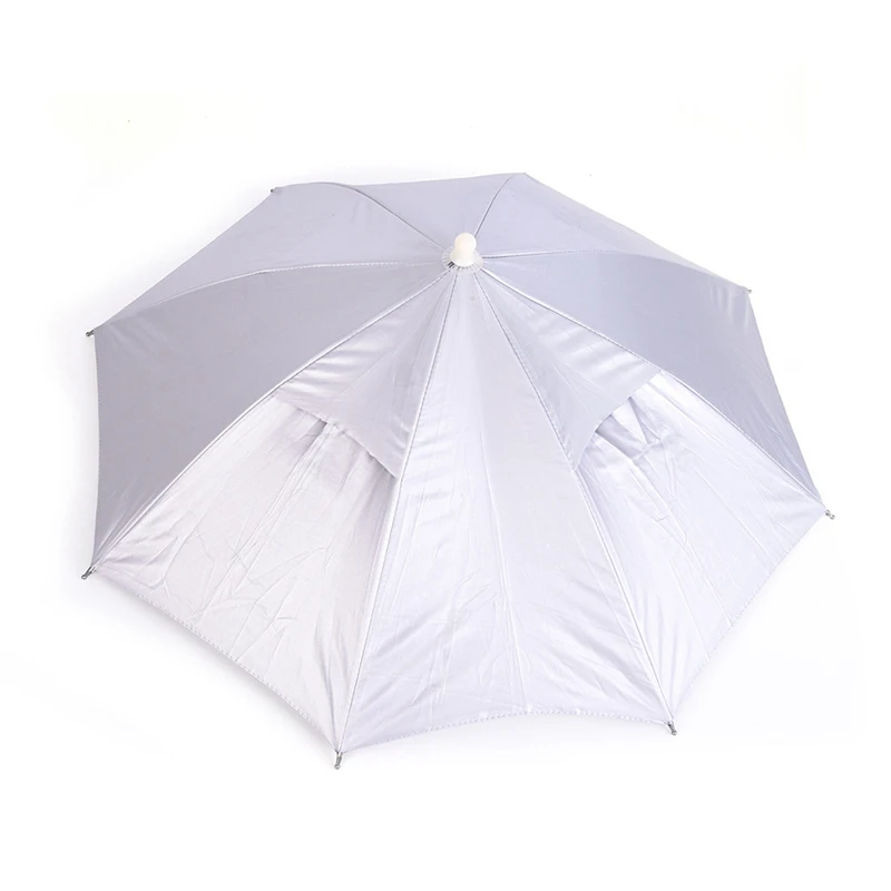 Fishing Cap Umbrella Hat Portable Foldable Sunshade Hand Anti-UV Sun Rain Cap Fishing Headwear